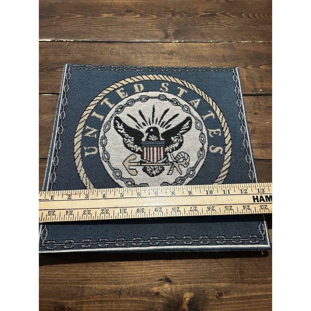 United States Navy Photo Album Scrapbook Embroidered Cover 13"x13" - Picture 10 of 10